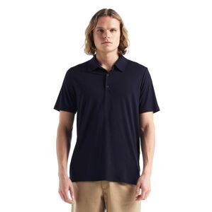 Pánské merino polo triko ICEBREAKER Mens Tech Lite II SS Polo, Midnight Navy velikost: L