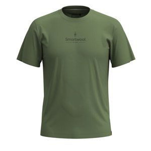 Smartwool LOGO GRAPHIC SHORT SLEEVE TEE SLIM FIT fern green Velikost: M tričko