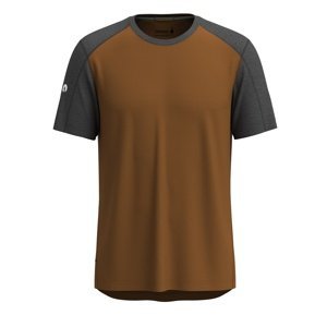 Smartwool M ULTRALITE MOUNTAIN BIKE SS TEE fox brown-charcoal Velikost: M pánské tričko