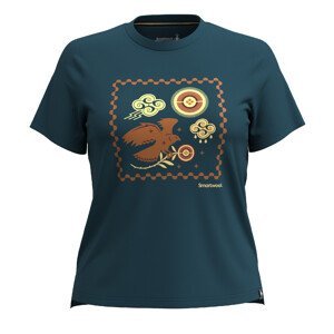 Smartwool W GUARDIAN OF THE SKIES GRAPHIC SS TEE twilight blue Velikost: S dámské tričko