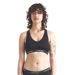 Dámská podprsenka ICEBREAKER Wmns Sprite Racerback Bra, Black velikost: L