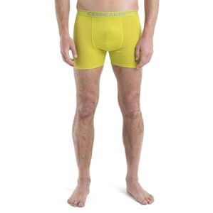 Pánské merino boxerky ICEBREAKER Mens Anatomica Boxers, Bio Lime velikost: S