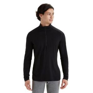 Pánské triko ICEBREAKER Mens 200 Oasis LS Half Zip, Black velikost: XL