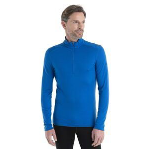 Pánské merino triko dlouhý rukáv, 1/2 zip ICEBREAKER Mens 200 Oasis LS Half Zip, Lazurite velikost: XXL