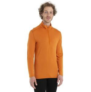 Pánské merino triko dlouhý rukáv, 1/2 zip ICEBREAKER Mens 260 Tech LS Half Zip, Earth velikost: XL