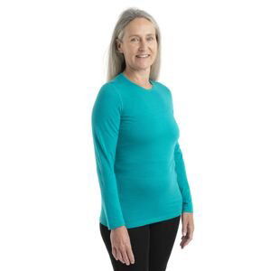 Dámské merino triko dlouhý rukáv ICEBREAKER Wmns 200 Oasis LS Crewe, Flux Green velikost: XS