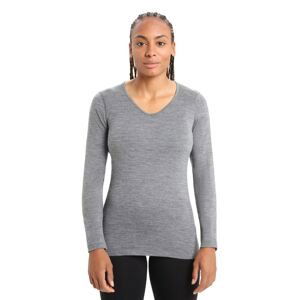 Dámské triko ICEBREAKER Wmns 200 Oasis LS V, Gritstone Heather velikost: L