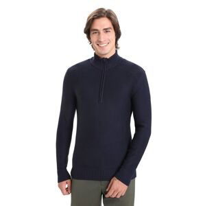 Pánský svetr ICEBREAKER Mens Waypoint LS Half Zip, Midnight Navy velikost: L