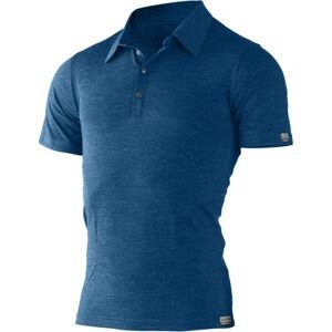 Lasting pánská merino polo košile ELIOT modrá Velikost: XXL pánské triko