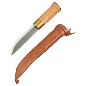 MIL-TEC® Nůž FINSKÝ malý 24 cm s koženým pouzdrem Barva: DŘEVO