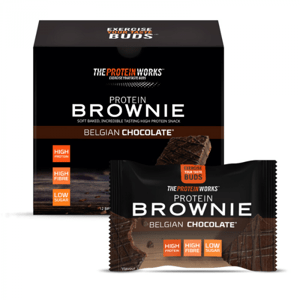 Protein Brownie 12 x 40 g belgická čokoláda - The Protein Works
