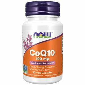 Koenzym Q10 100 mg + plody hlohu 90 kaps. - NOW Foods