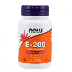 Vitamín E - 200 100 kaps. - NOW Foods