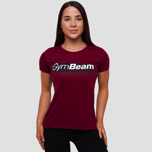 Dámské Tričko Beam Burgundy XXL - GymBeam