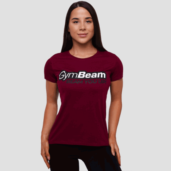 Dámské Tričko Beam Burgundy XL - GymBeam