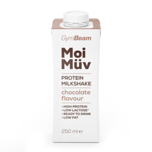 MoiMüv Protein Milkshake 18 x 250 ml čokoláda - GymBeam