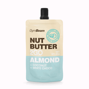Nut Butter 2GO - almond butter with coconut and white chocolate 80 g - GymBeam
