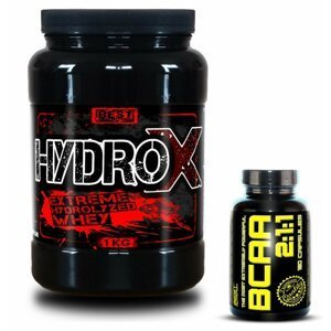 Hydro X + BCAA 2: 1: 1 Zdarma od Best Nutrition 1000 g + 120 kaps. Čokoláda
