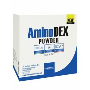 AminoDEX POWDER (aminokyseliny rostlinného původu) - Yamamoto 24 bags x 8 g Lemon-Lime
