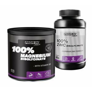 Akce: 100% Magnesium Bisglycinate + 100% Zinc Bisglycinate - Prom-IN 416 g + 120 kaps. Grapefruit