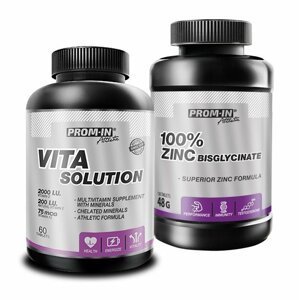 Akce: Vita Solution + 100% Zinc Bisglycinate - Prom-IN 60 tbl. + 120 kaps.