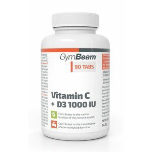 Vitamin C + D3 1000 IU - GymBeam 90 tbl.