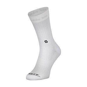 SCOTT Cyklistické ponožky klasické - PERFORMANCE CREW - černá/bílá 45-47
