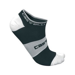 CASTELLI Cyklistické ponožky kotníkové - LOWBOY - bílá/černá