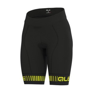 ALÉ Cyklistické kalhoty krátké bez laclu - STRADA LADY - žlutá/černá