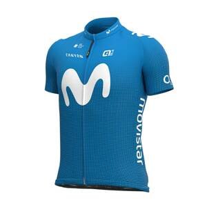 ALÉ Cyklistický dres s krátkým rukávem - MOVISTAR 2021 PRIME - světle modrá XL