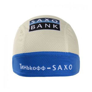 BONAVELO Cyklistická bandana - TINKOFF SAXO  - bílá/modrá UNI