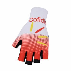 BONAVELO Cyklistické rukavice krátkoprsté - COFIDIS 2020 - červená/bílá