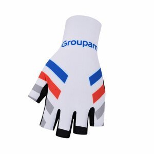 BONAVELO Cyklistické rukavice krátkoprsté - GROUPAMA FDJ 2020 - bílá XL