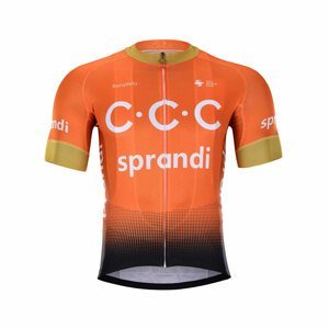 BONAVELO Cyklistický dres s krátkým rukávem - CCC 2020 - oranžová L
