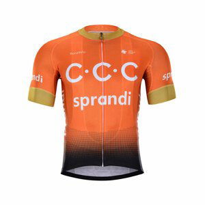 BONAVELO Cyklistický dres s krátkým rukávem - CCC 2020 - oranžová 3XL