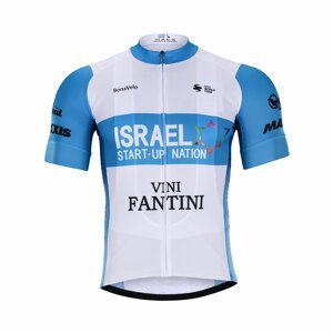 BONAVELO Cyklistický dres s krátkým rukávem - ISRAEL 2020 - modrá/bílá