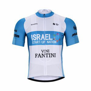 BONAVELO Cyklistický dres s krátkým rukávem - ISRAEL 2020 - modrá/bílá 5XL
