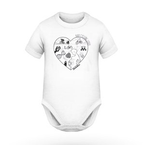 dětské body - BABY CYCLING LOVER - bílá 0-6 MONTHS