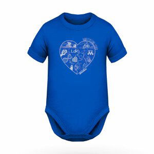 dětské body - BABY CYCLING LOVER - modrá 0-6 MONTHS