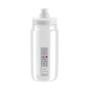 ELITE Cyklistická láhev na vodu - FLY 550 ml - transparentní/šedá