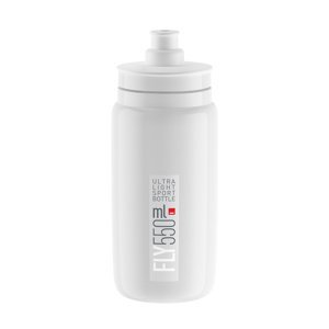 ELITE Cyklistická láhev na vodu - FLY 550 ml - bílá/šedá
