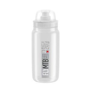 ELITE Cyklistická láhev na vodu - FLY MTB 550 ml - transparentní