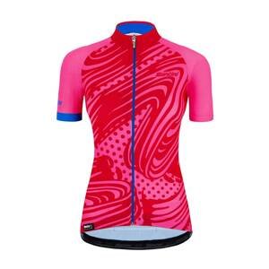 SANTINI Cyklistický dres s krátkým rukávem - GIADA POP LADY - modrá/růžová XL