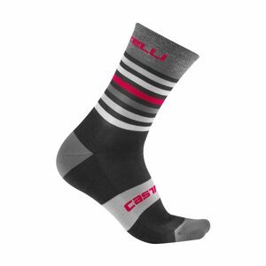 CASTELLI Cyklistické ponožky klasické - GREGGE 15 - červená/černá 2XL