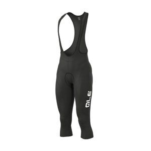 ALÉ Cyklistické kalhoty 3/4 s laclem - WINTER - černá/bílá 5XL