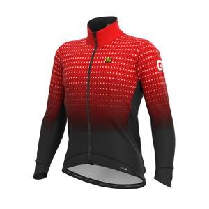 ALÉ Cyklistická zateplená bunda - BULLET DWR STRETCH - černá/červená M