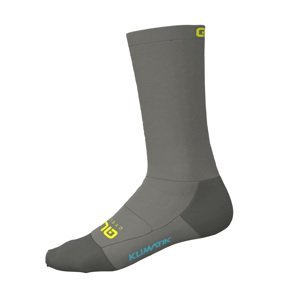 ALÉ Cyklistické ponožky klasické - TEAM KLIMATIK H22 - žlutá/šedá L