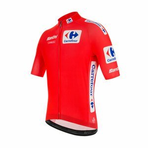 SANTINI Cyklistický dres s krátkým rukávem - LA VUELTA 2020 - červená