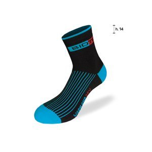 BIOTEX Cyklistické ponožky klasické - TERMO - modrá/černá 40-42