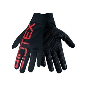 BIOTEX Cyklistické rukavice dlouhoprsté - THERMAL TOUCH GEL - černá/červená L